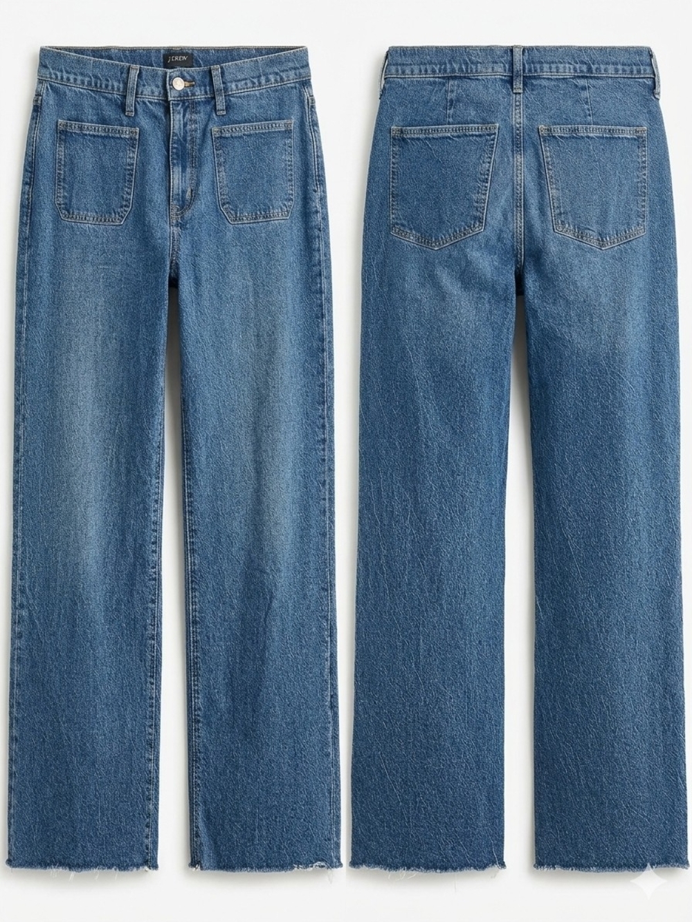 J. Crew Straight-Leg Jeans in Medium Blue Denim